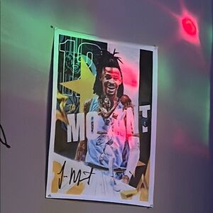 Basketball Star Poster - Black and White